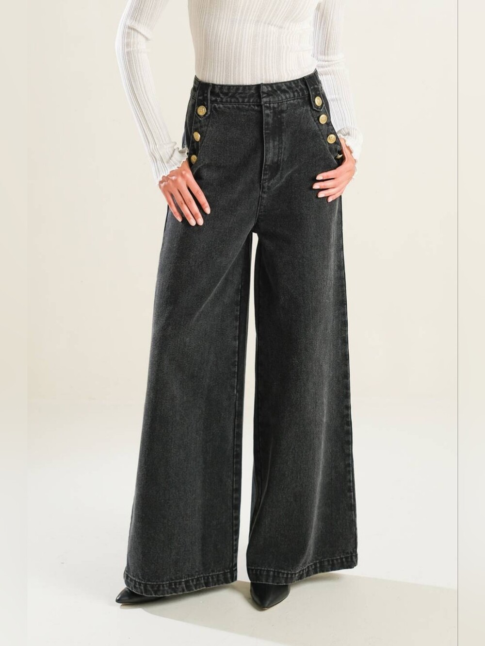 MYSTIC SANDS DENIM PANTS sz Large
